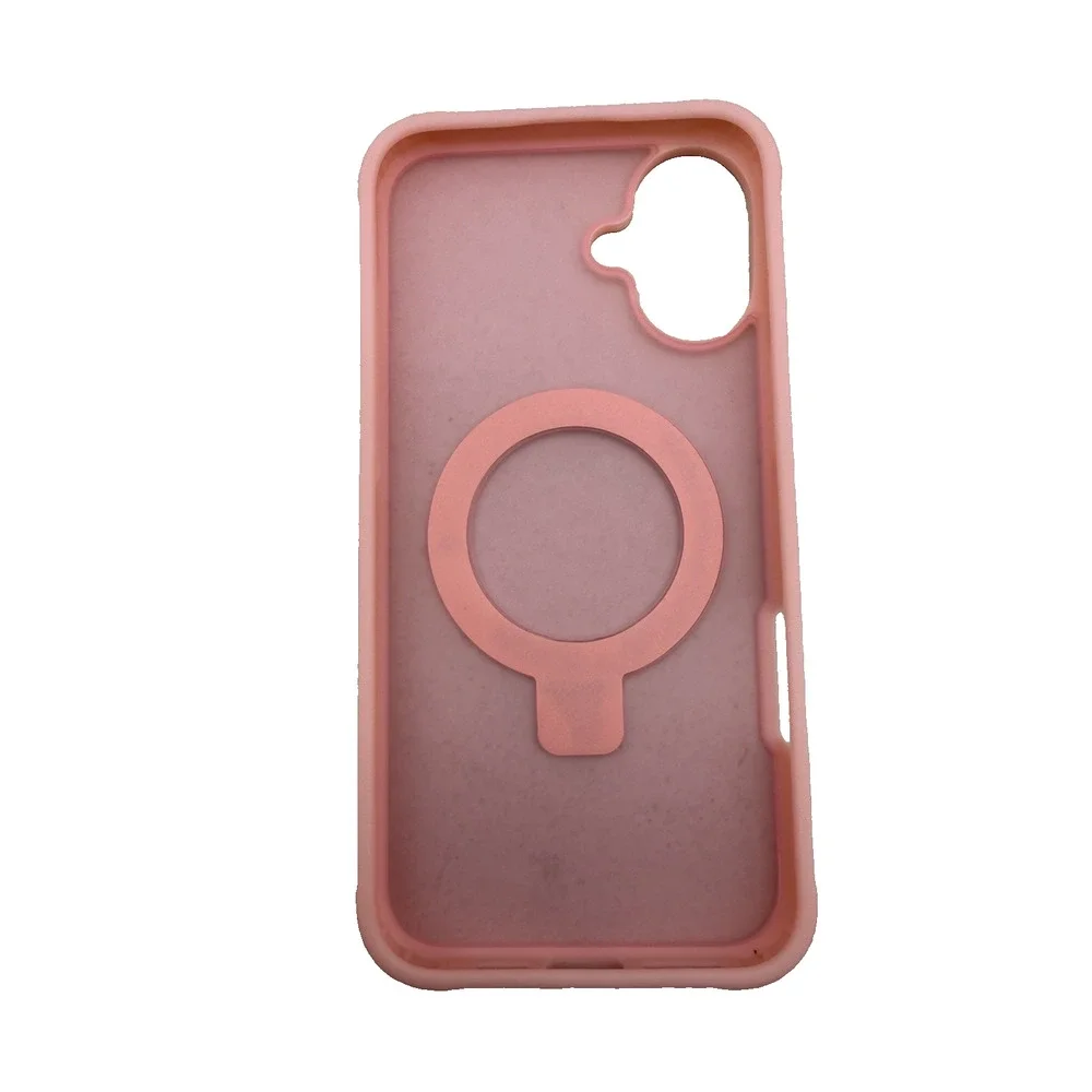 Ultra-Magnetic Stand Case For iPhone 16 Plus Pink, Military Drop Protection READ